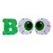 National Tree Company Pre-Lit Halloween BOO Sign, Green, White, with Green, Cool White LED Lights, Plug in, 14 inch